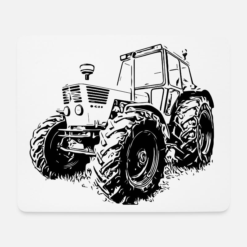 Tracteur Deutz - Tapis de souris (format paysage) - blanc