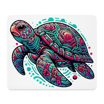 Tortue - Tapis de souris (format paysage) - blanc - Devant