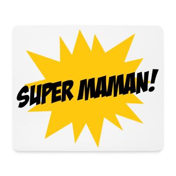 Super Maman - Fête des Mères - Tapis de souris (format paysage) - blanc - Devant