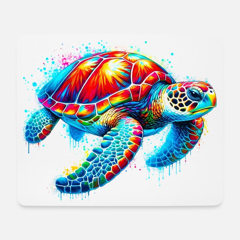 Schildkröte - Mousepad (Querformat) - Weiß