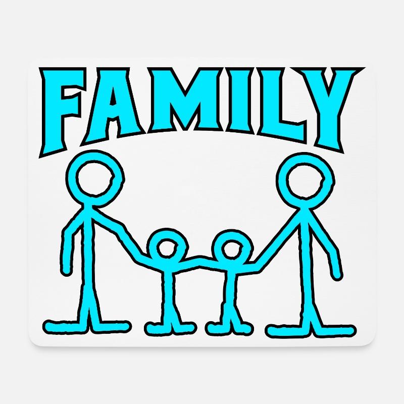 Familienmuster. - Mousepad (Querformat) - Weiß