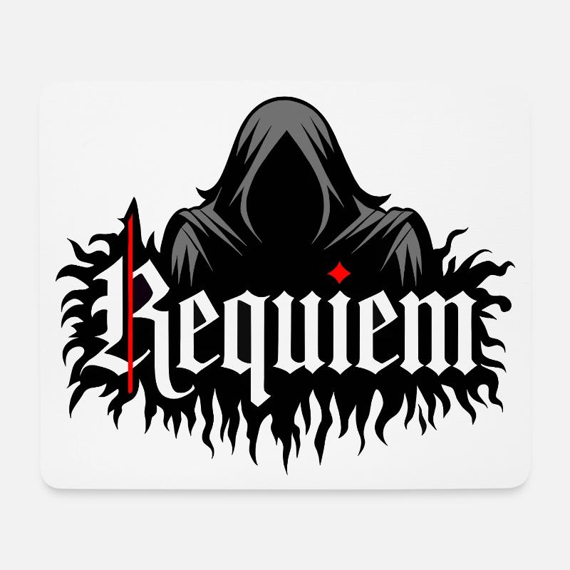 Requiem - Tapis de souris (format paysage) - blanc