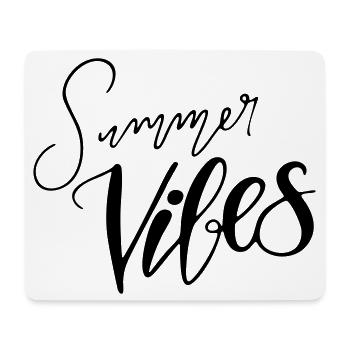 Handlettering "Summer Vibes" Verschiedene Farben - Mousepad (Querformat) - Weiß - Vorne