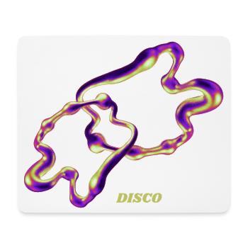 Retro Disco Blob – Art liquide abstrait au néon - Tapis de souris (format paysage) - blanc - Devant