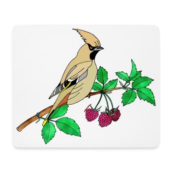 Bunter Vogel - Mousepad (Querformat) - Weiß - Vorne