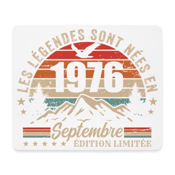 légendaire depuis septembre 1976 | septembre 1976 - Tapis de souris (format paysage) - blanc - Devant