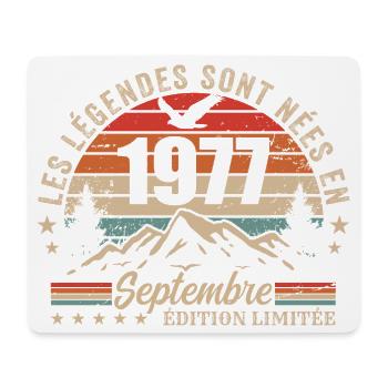 légendaire depuis septembre 1977 | septembre 1977 - Tapis de souris (format paysage) - blanc - Devant