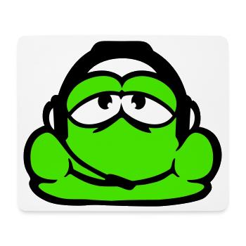 Frosch Gamer Headset Nerd zocken Kopfhörer Spielen - Mousepad (Querformat) - Weiß - Vorne