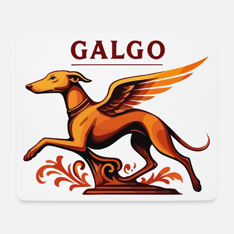 Galgo Hood Ornament - Mousepad (Querformat) - Weiß