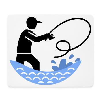 Fishing & Fishing | Petri Heil Hobby Logo - Mouse Pad (horizontal) - white - Front