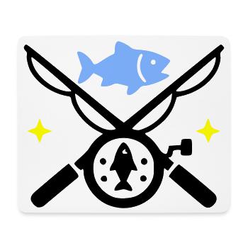 Fishing & Fishing | Petri Heil Hobby Logo - Mouse Pad (horizontal) - white - Front