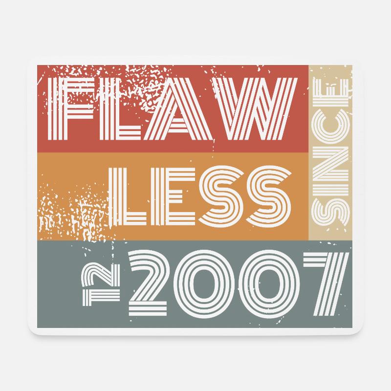 18. Geburtstag Flawless since 12/2007 - Mousepad (Querformat) - Weiß