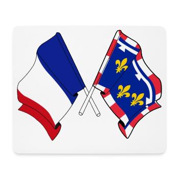 Centre-Val de Loire & France - Tapis de souris (format paysage) - blanc - Devant