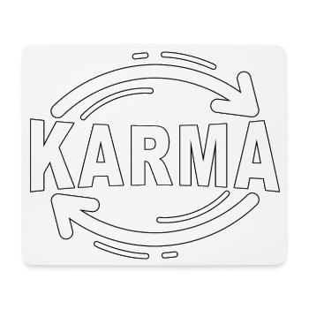 Karma - Minimalistisches Statement Design - Mousepad (Querformat) - Weiß - Vorne