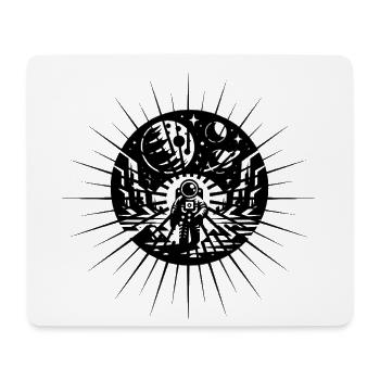Astronaut Celestial Mandala Galaxy - Mousepad (Querformat) - Weiß - Vorne