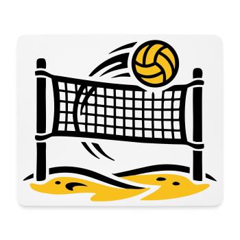 Beach volleyball net Beach sports club tournament - Mouse Pad (horizontal) - white - Front