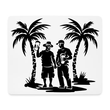 Équipe de vacances Silhouette de la plage - Tapis de souris (format paysage) - blanc - Devant