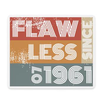 65th Birthday Flawless since 07/1961 - Mouse Pad (horizontal) - white - Front