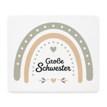 Boho Regenbogen | Schwester | Geschwisterdesign - Mousepad (Querformat) - Weiß - Vorne