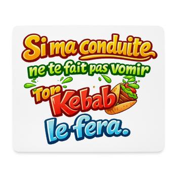 Conduite et kebab: humour explosif pilote malade - Tapis de souris (format paysage) - blanc - Devant