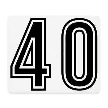 40 Zahl symbol - Mousepad (Querformat) - Weiß - Vorne