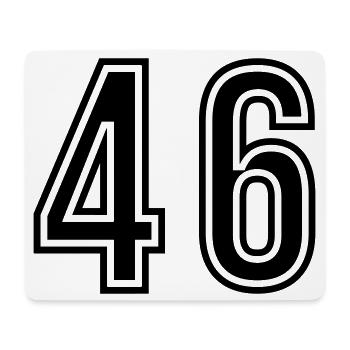 46 Number Symbol - Mouse Pad (horizontal) - white - Front