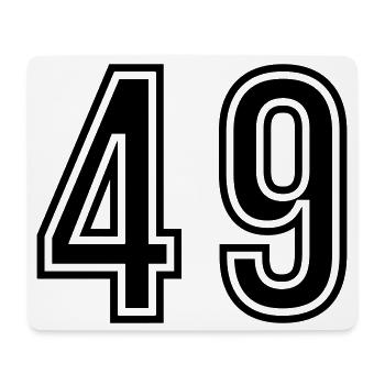 Symbole du chiffre 49 - Tapis de souris (format paysage) - blanc - Devant