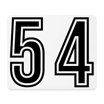 54 Number Symbol - Mouse Pad (horizontal) - white - Front