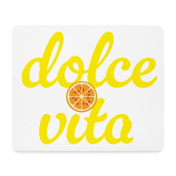 Dolce Vita Orange Sommer Fun Party Italien Zitrus - Mousepad (Querformat) - Weiß - Vorne