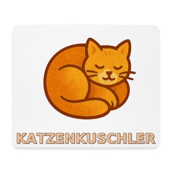 Katzenkuschler - Kuschelkatze Motiv - Mousepad (Querformat) - Weiß - Vorne