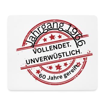 Jahrgang 1966, 60 Jahre alt, Geburtstag  - Mousepad (Querformat) - Weiß - Vorne