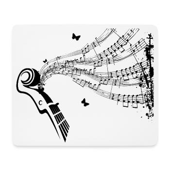 Musiknoten Musik Musiker Notenschlüssel Noten - Mousepad (Querformat) - Weiß - Vorne