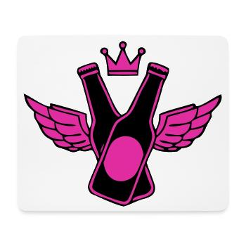 Bierflaschen Fluegel Logo - Mousepad (Querformat) - Weiß - Vorne