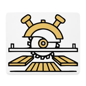 Tischkreissaege Holz Logo - Mousepad (Querformat) - Weiß - Vorne
