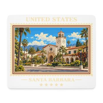 Vereinigte Staaten Santa Barbara Vintage Marke - Mousepad (Querformat) - Weiß - Vorne