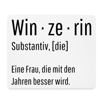 Winzerin Substantiv Definition Wein Geschenk - Mousepad (Querformat) - Weiß - Vorne