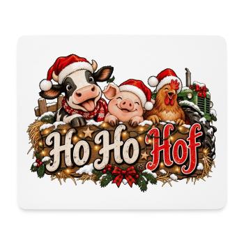 Weihnachten Landleben Ho Ho Hof Landwirtschaft  - Mousepad (Querformat) - Weiß - Vorne
