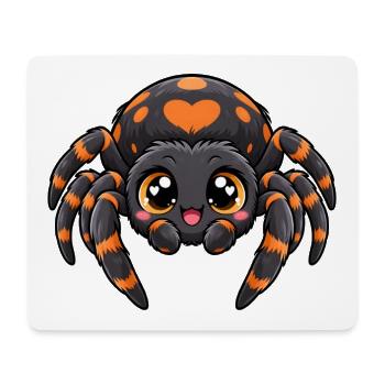 Spinne Kawaii Style – Süßes Krabbeltier - Mousepad (Querformat) - Weiß - Vorne
