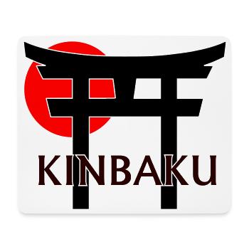 Kinbaku unter Torii und roter Sonne (weiß) - Mousepad (Querformat) - Weiß - Vorne