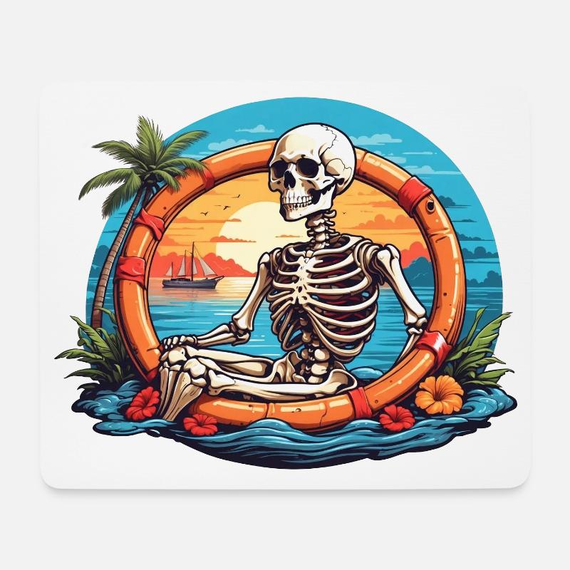 Skeleton at Sunset - Mouse Pad (horizontal) - white