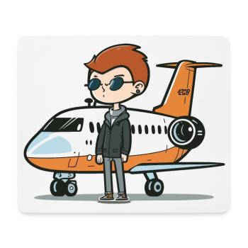 The Jet Setter - Mouse Pad (horizontal) - white - Front