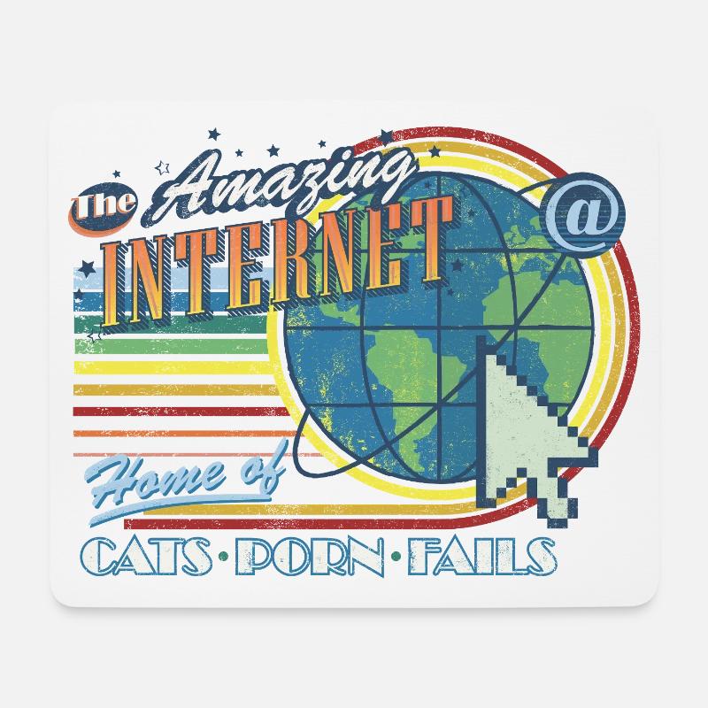 Amazing Internet - Mousepad (Querformat) - Weiß