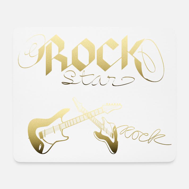 Rock Star - Mousepad (Querformat) - Weiß