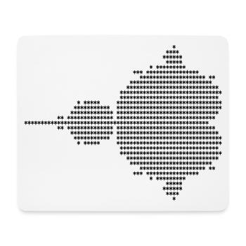 Mandelbrot Ascii - noir - Tapis de souris (format paysage) - blanc - Devant