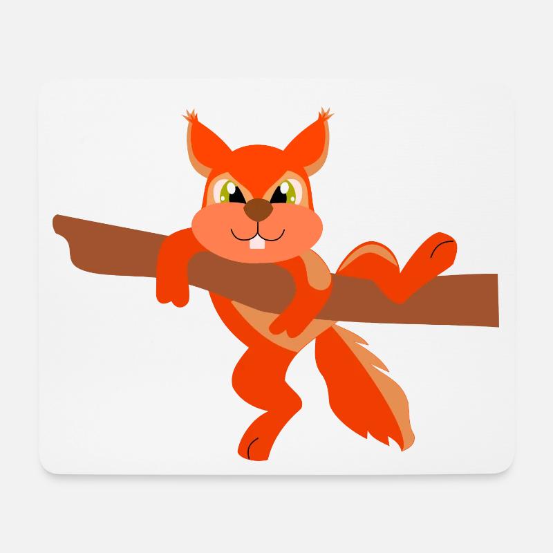 Eichhörnchen - Mousepad (Querformat) - Weiß