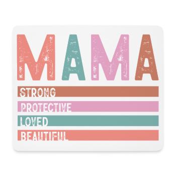 Mama Strong Schützend Liebte - Mousepad (Querformat) - Weiß - Vorne