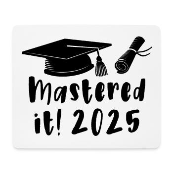 Gemeistert 2025 Master Abschluss Graduiert 2025 - Mousepad (Querformat) - Weiß - Vorne