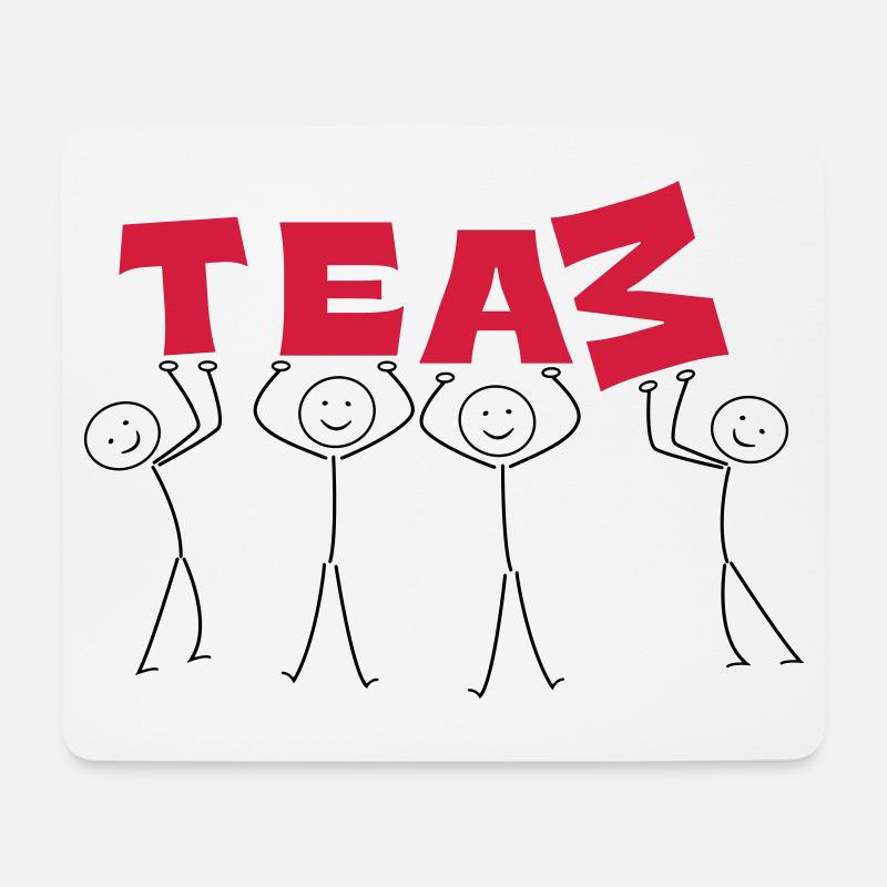 Team - Mousepad (Querformat) - Weiß