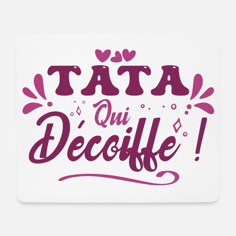 Beste Tata, die Haare bläst, Tata Geschenkidee - Mousepad (Querformat) - Weiß