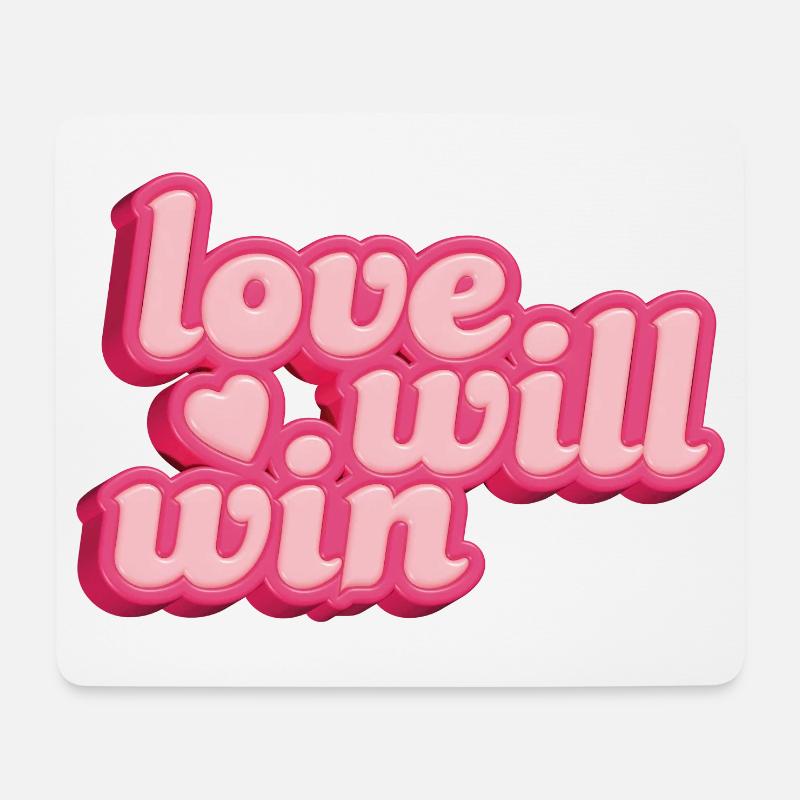 Die Liebe wird sich winden - Mousepad (Querformat) - Weiß